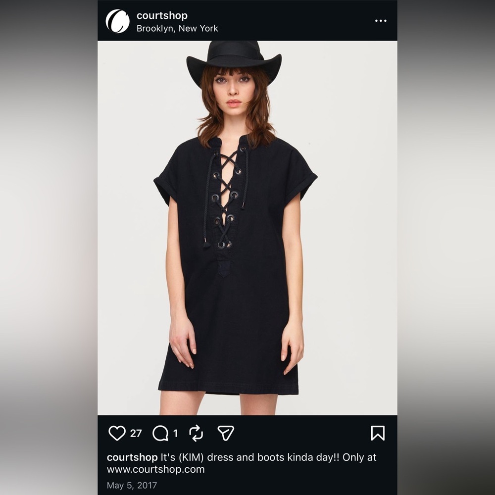 Courtshop the KIM lace-up mini dress